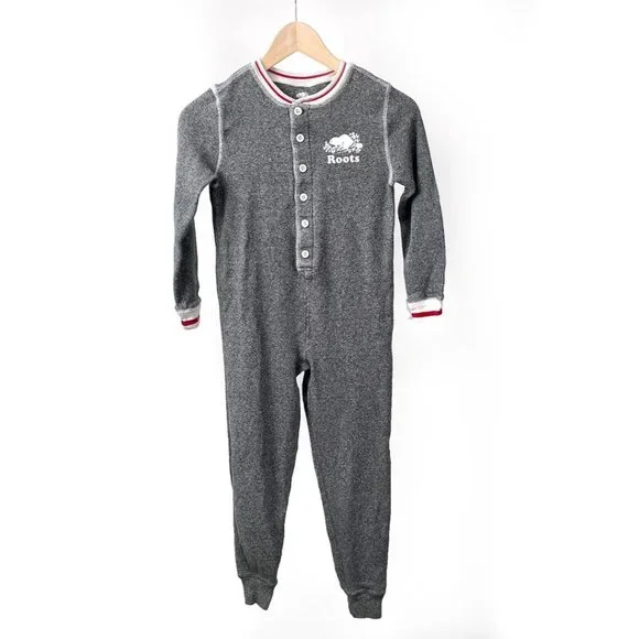 Roots One Pieces Roots Kids Cabin One Piece Onesie Union Suit Grey Salt And Pepper Size M Poshmark